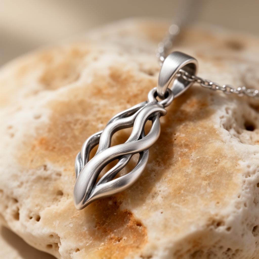 Sterling silver organic pendant cast by LUX CAST